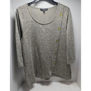 Women's ADRIENNE VITTADINI Gray Tunic Top XL